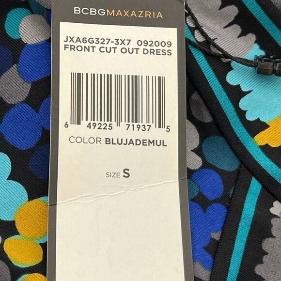 BCBGMAXAZRIA kaftan blujademul a-line dress NEW Small tent - Picture 8 of 12